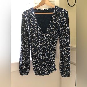Boden Jersey Wrap Top